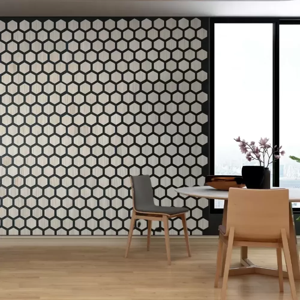 HexyBEL™ - Акустичен панел с фурнирован MDF и PET филц