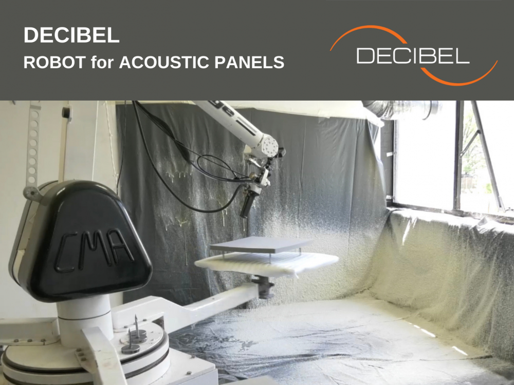 Нов робот за производство на акустични панели във фабриката на DECIBEL