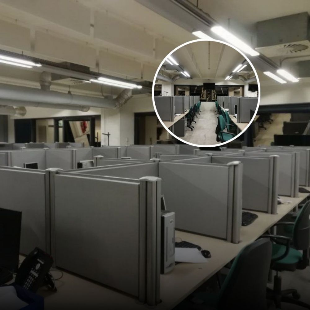 Акустични екрани за бюро в централата на Forthnet, Атина