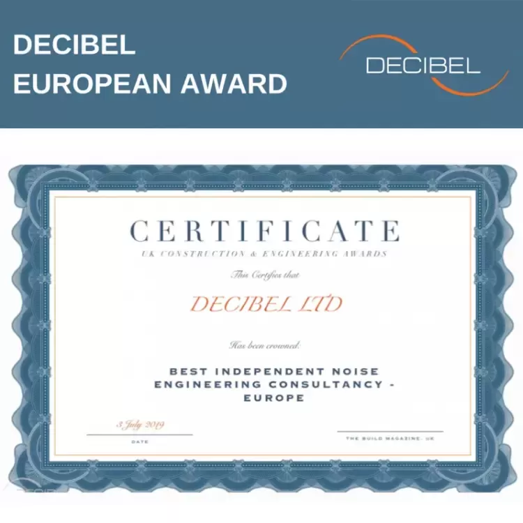 DECIBEL с европейски приз от "The Build Magazine UK"