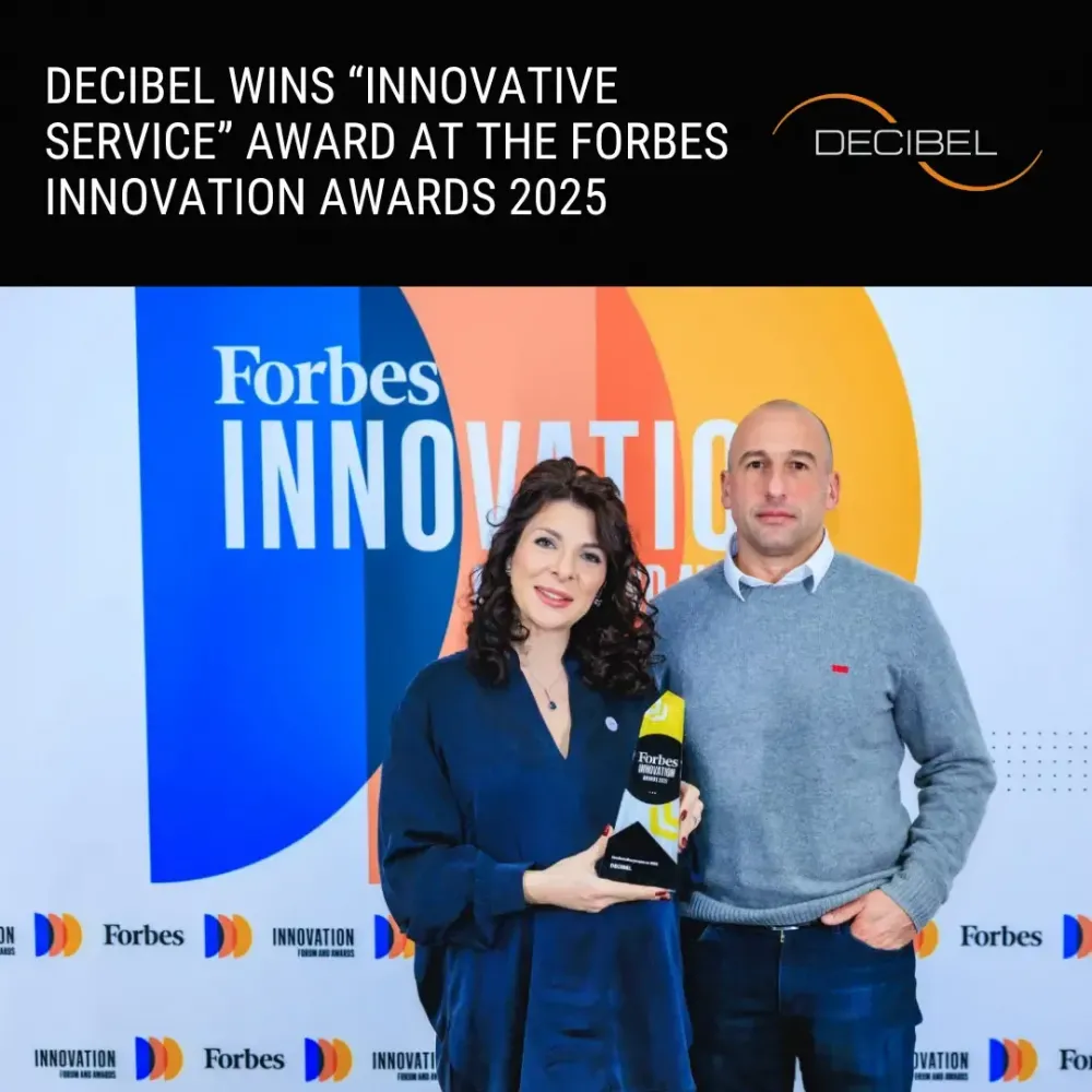 DECIBEL е победител в категория Иновативна услуга на Forbes Innovation Awards 2025