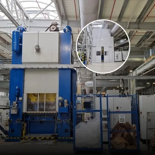 Индустриална звукоизолация на шумна преса в Miba Steeltec