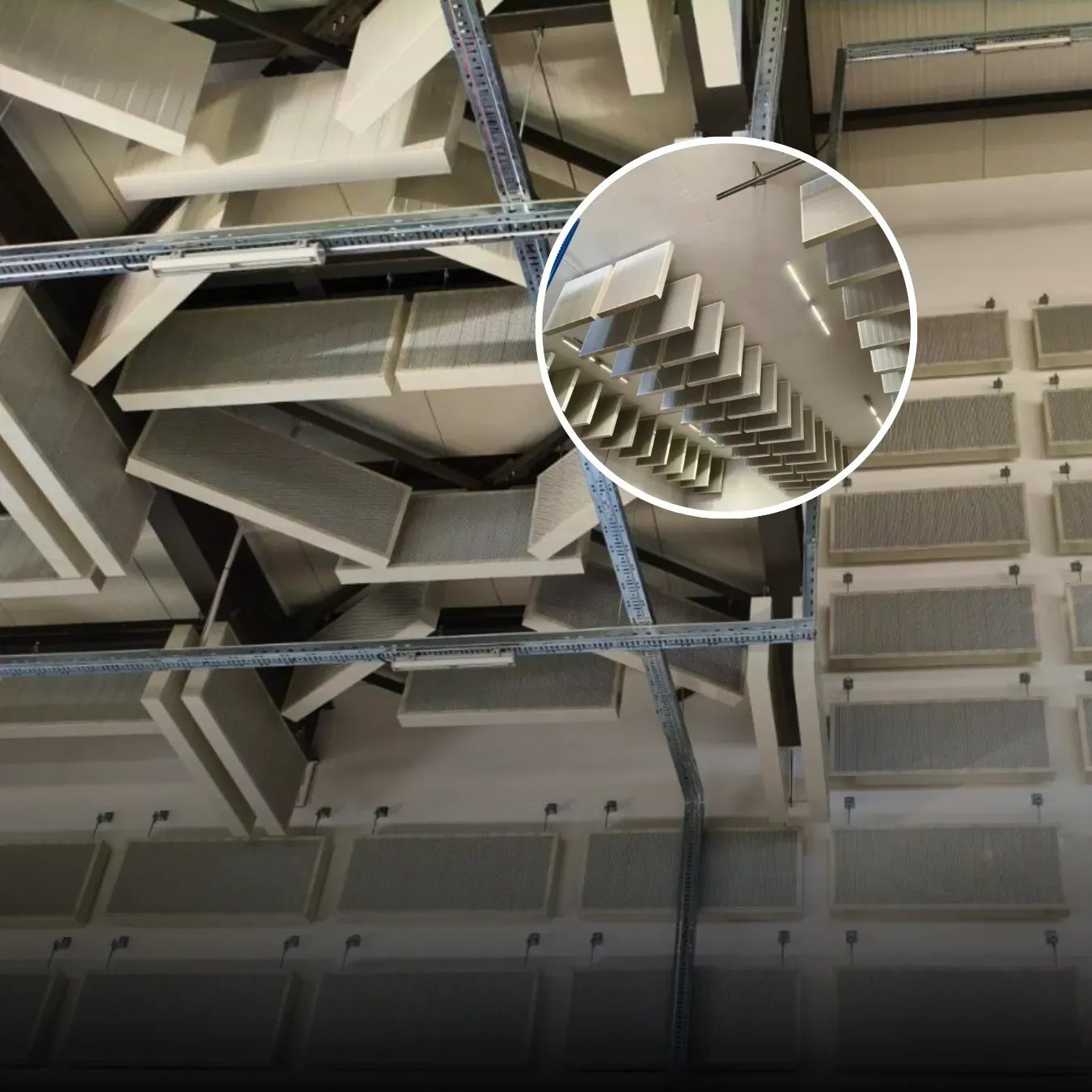 Акустична обработка на индустриално хале за Excellpack