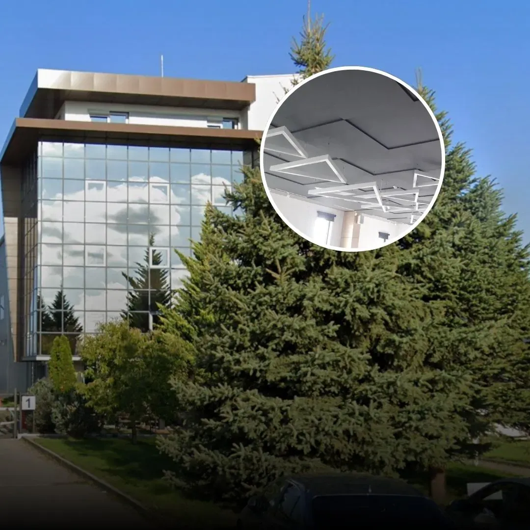 Акустична обработка на тавана за столовата на Inkofoods
