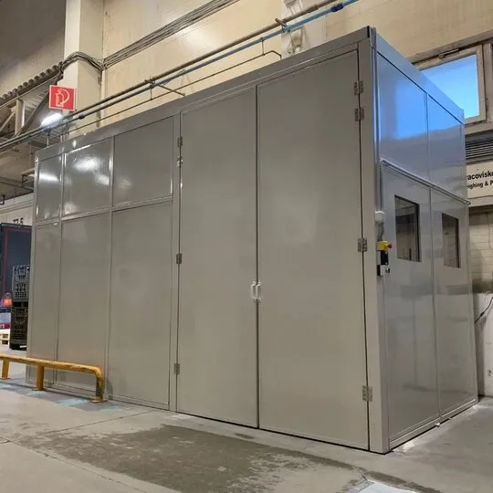 Звукоизолация на шумна машина в промишлено хале – BOGE Elastmetall